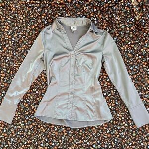 Worthington Silver Fitted Long Sleeve Button Down